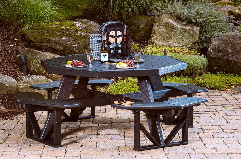 poly octagon picnic table black 1024x678 1